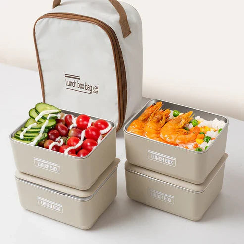 Lunch Box Set with Insulated Carry Bag
